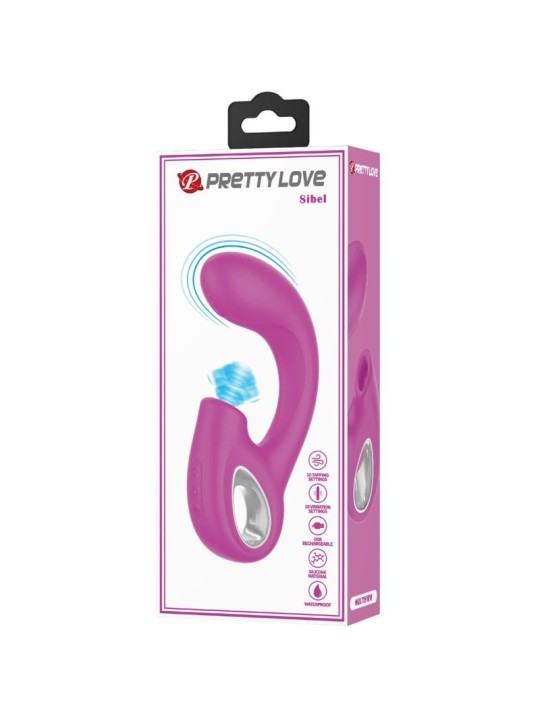PRETTY LOVE SIBEL VIBRADOR PUNTO G ESTIMULADOR CLITORIS 10 VIBRACIONES MORADO