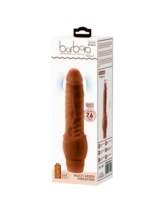 BAILE BARBARA VIBRADOR REALISTICO 195 CM MULATO