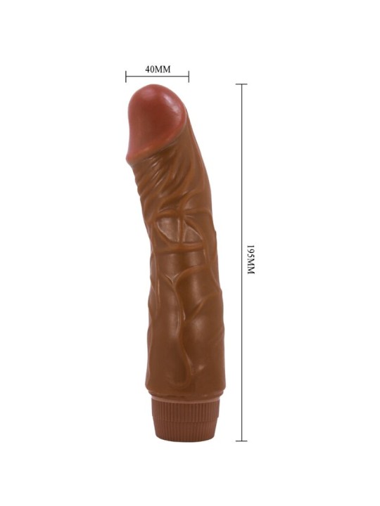 BAILE JEFF VIBRADOR REALISTICO 195 CM MULATO
