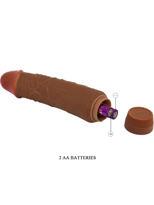 BAILE JEFF VIBRADOR REALISTICO 195 CM MULATO