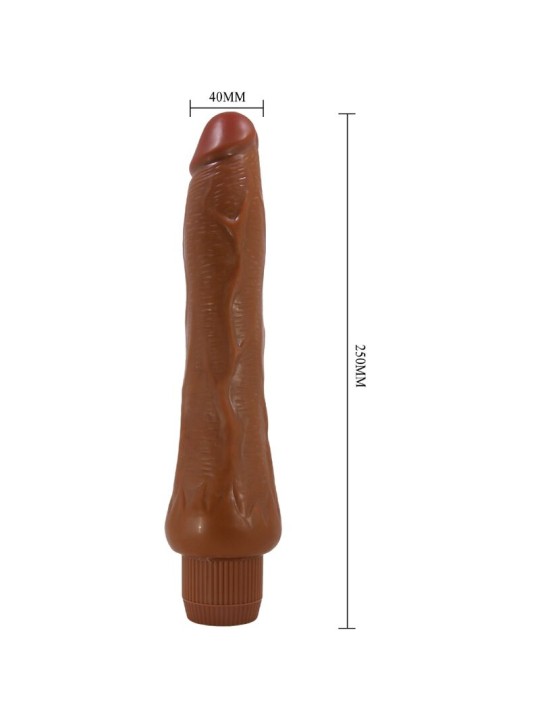 BAILE DRYAD VIBRADOR REALISTICO 25 CM MULATO