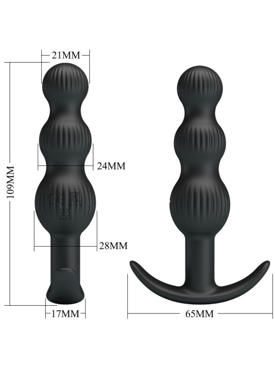 PRETTY LOVE SIDNEY VIBRADOR ANAL 10 VIBRACIONES NEGRO
