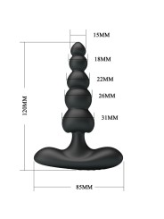 PRETTY LOVE CORBAN VIBRADOR ANAL 10 VIBRACIONES NEGRO