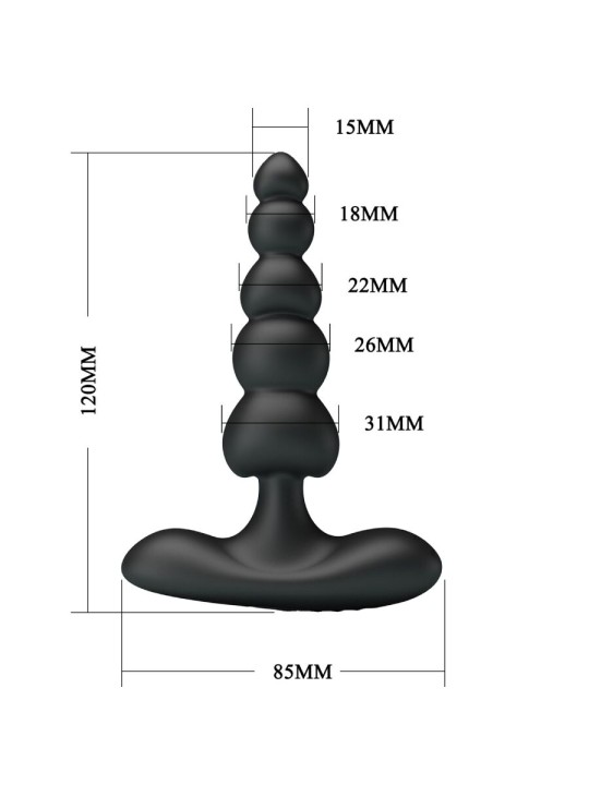 PRETTY LOVE CORBAN VIBRADOR ANAL 10 VIBRACIONES NEGRO