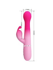 PRETTY LOVE DEJON VIBRADOR RABBIT 3 EN 1 MULTIFUNCION ROSA