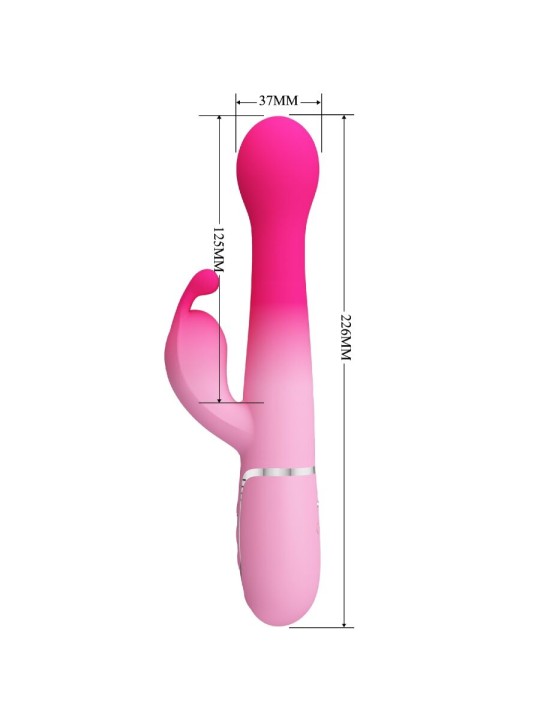 PRETTY LOVE DEJON VIBRADOR RABBIT 3 EN 1 MULTIFUNCION ROSA