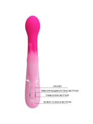 PRETTY LOVE DEJON VIBRADOR RABBIT 3 EN 1 MULTIFUNCION ROSA