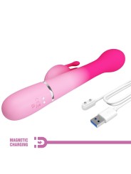 PRETTY LOVE DEJON VIBRADOR RABBIT 3 EN 1 MULTIFUNCION ROSA