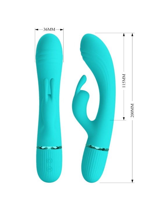 PRETTY LOVE SCOCCO VIBRADOR RABBIT TURQUESA