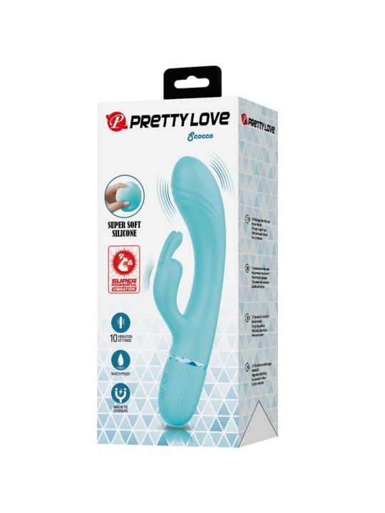 PRETTY LOVE SCOCCO VIBRADOR RABBIT TURQUESA