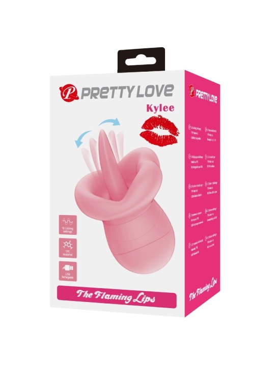 PRETTY LOVE KYLEE LENGUA ESTIMULADORA CLITORIS 10 VIBRACIONES ROSA NUDE