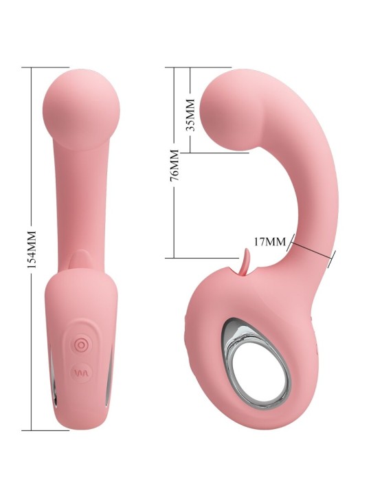 PRETTY LOVE ERYNNYES VIBRADOR PUNTO G ESTIMULADOR CLITORIS 10 VIBRACIONES ROSA
