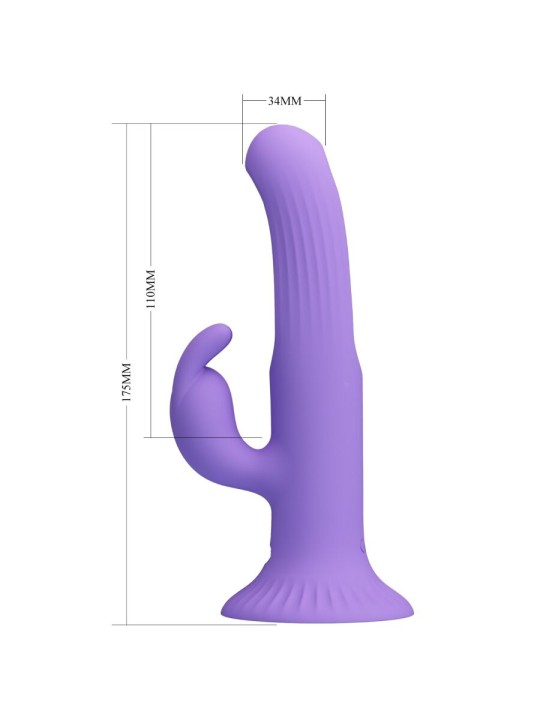PRETTY LOVE KILLMOULIS VIBRADOR RABBIT 12 MODOS DE VIBRACION MORADO