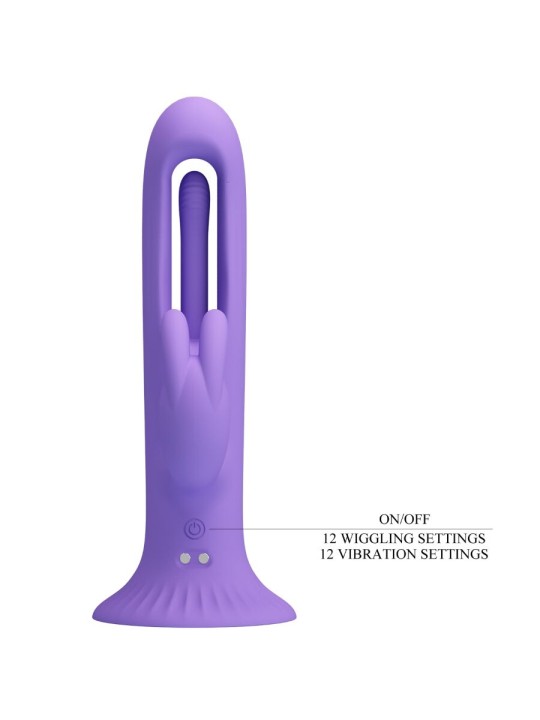 PRETTY LOVE KILLMOULIS VIBRADOR RABBIT 12 MODOS DE VIBRACION MORADO