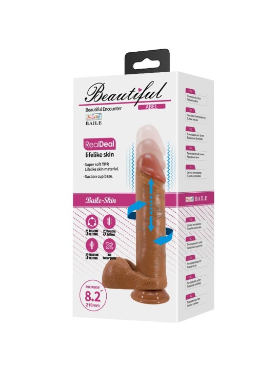 BAILE ABEL DILDO REALISTICO 21 CM MULATO
