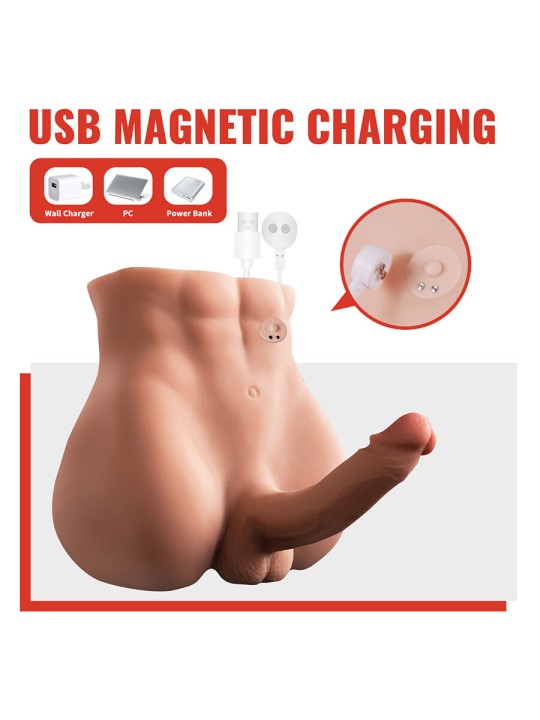 XISE BERTLETT DILDO ASS MASTURBADOR DILDO Y ANO REALISTICO POSICION FRONTAL CON THRUSTING 18 CM