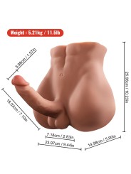XISE BERTLETT DILDO ASS MASTURBADOR DILDO Y ANO REALISTICO POSICION FRONTAL CON THRUSTING 18 CM