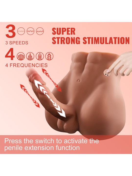 XISE BERTLETT DILDO ASS MASTURBADOR DILDO Y ANO REALISTICO POSICION FRONTAL CON THRUSTING 18 CM