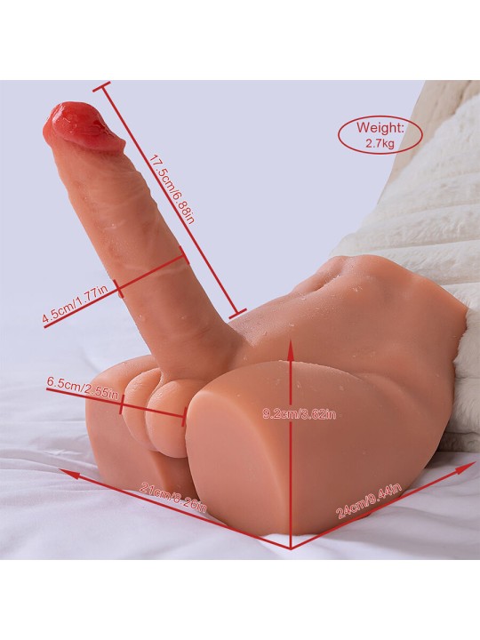 XISE PEEL DILDO ASS MASTURBADOR DILDO REALISTICO POSICION FRONTAL CON THRUSTING 175 CM