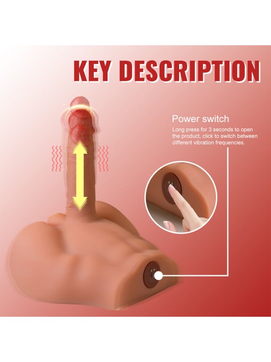 XISE PEEL DILDO ASS MASTURBADOR DILDO REALISTICO POSICION FRONTAL CON THRUSTING 175 CM