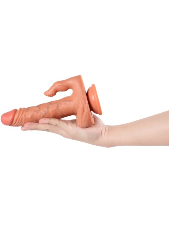 SHEQU JULIAN DILDO Y ESTIMULADOR DE CLITORIS CON VIBRACION Y CONTROL REMOTO 16 CM