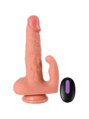 SHEQU HAYDEN DILDO Y ESTIMULADOR DE CLITORIS CON VIBRACION Y CONTROL REMOTO 16 CM