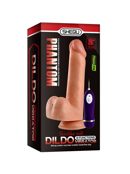 SHEQU ADAM DILDO VIBRADOR CON CONTROL REMOTO 21 CM