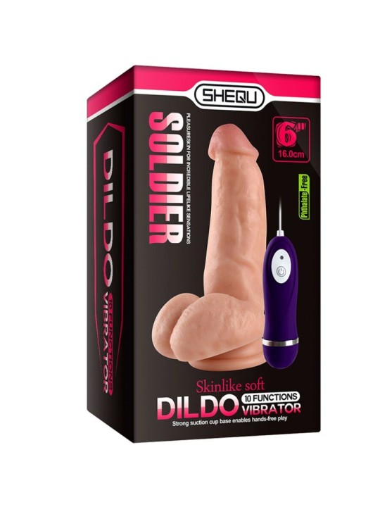 SHEQU SOLDIER DILDO VIBRADOR CON CONTROL REMOTO 16 CM