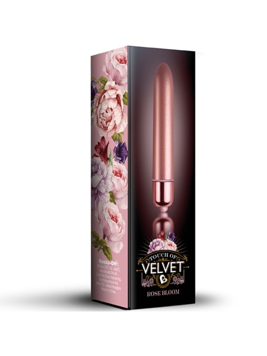 ROCKS OFF BALA VIBRADORA TOUCH OF VELVET ROSE BLOOM 10 VELOCIDADES