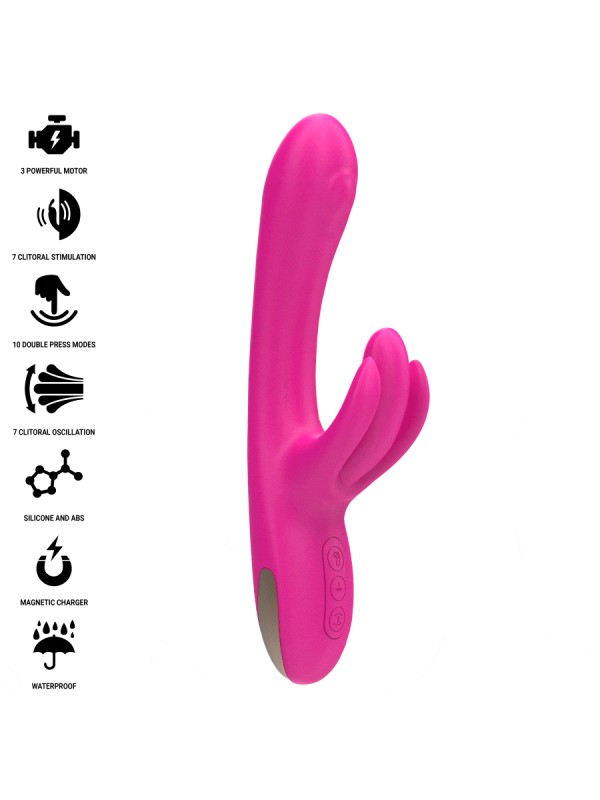 INTENSE BRITNEY VIBRADOR MULTIFUNCION RABBIT 23 CM ROSA