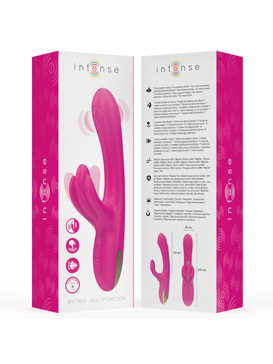 INTENSE BRITNEY VIBRADOR MULTIFUNCION RABBIT 23 CM ROSA