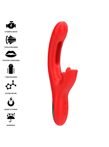 INTENSE JESSICA VIBRADOR MULTIFUNCION ESTIMULACION CLITORIS 248 CM ROJO