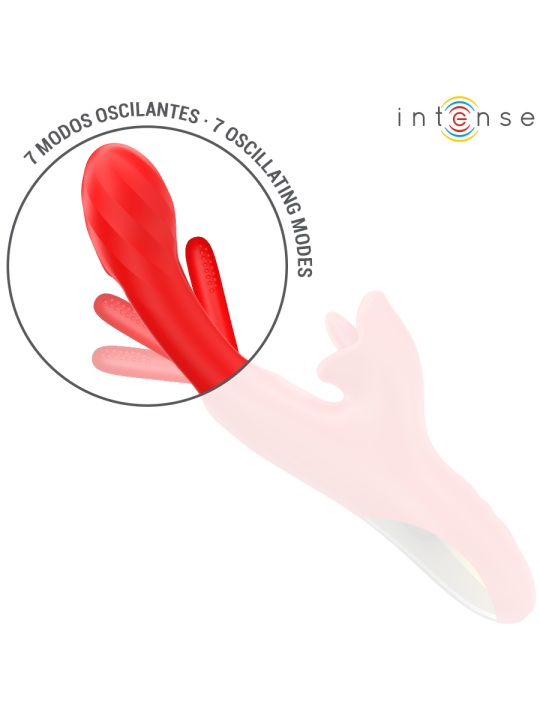 INTENSE JESSICA VIBRADOR MULTIFUNCION ESTIMULACION CLITORIS 248 CM ROJO