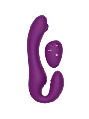 XOCOON STRAPLESS STRAP ON VIBRADOR 2 EN 1 CON CONTROL REMOTO MORADO