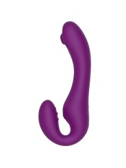 XOCOON STRAPLESS STRAP ON VIBRADOR 2 EN 1 CON CONTROL REMOTO MORADO