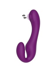 XOCOON STRAPLESS STRAP ON VIBRADOR 2 EN 1 CON CONTROL REMOTO MORADO