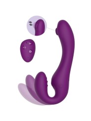 XOCOON STRAPLESS STRAP ON VIBRADOR 2 EN 1 CON CONTROL REMOTO MORADO