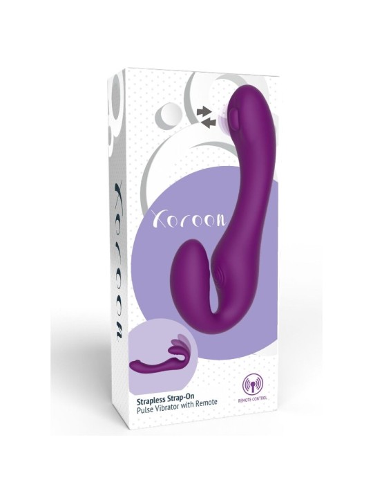 XOCOON STRAPLESS STRAP ON VIBRADOR 2 EN 1 CON CONTROL REMOTO MORADO