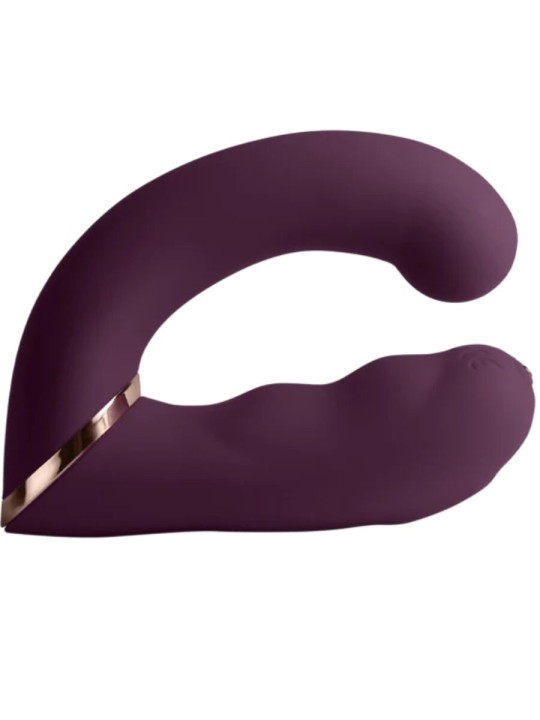 ROCKS OFF GEMINI VIBRADOR DUAL PUNTO G Y ESTIMULADOR CLITORIS MORADO