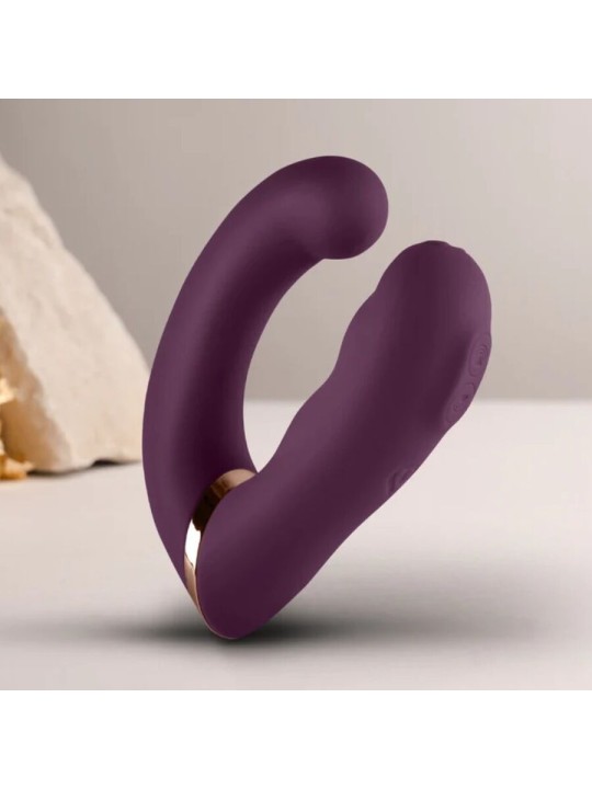 ROCKS OFF GEMINI VIBRADOR DUAL PUNTO G Y ESTIMULADOR CLITORIS MORADO