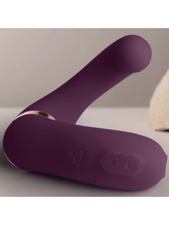 ROCKS OFF GEMINI VIBRADOR DUAL PUNTO G Y ESTIMULADOR CLITORIS MORADO