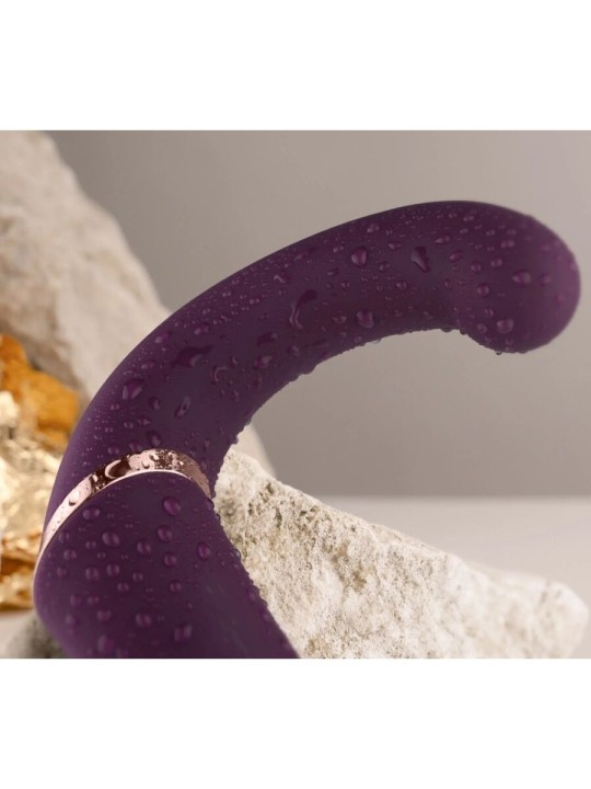 ROCKS OFF GEMINI VIBRADOR DUAL PUNTO G Y ESTIMULADOR CLITORIS MORADO