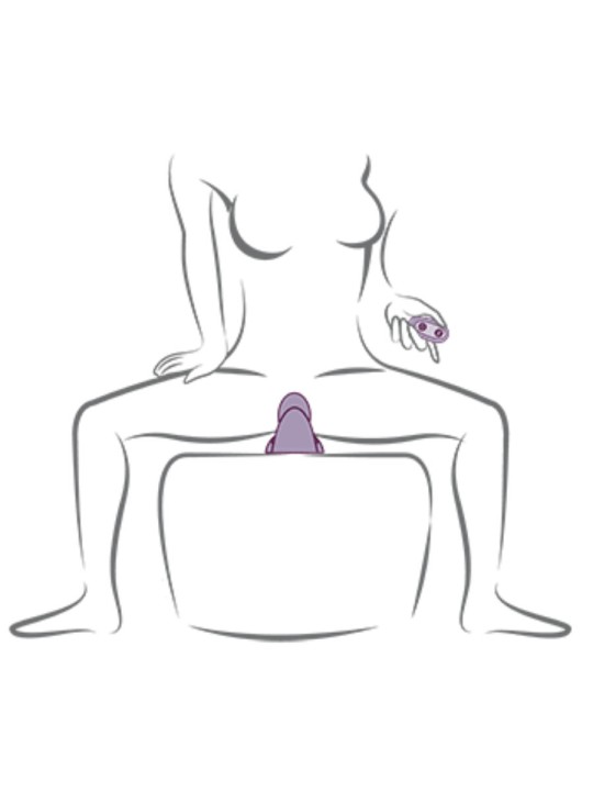 ROCKS OFF RUBY GLOW VIBRADOR SIT ON MORADO