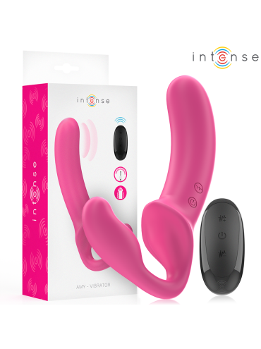 INTENSE AMY VIBRADOR DOBLE 20 CM ROSA CONTROL REMOTO