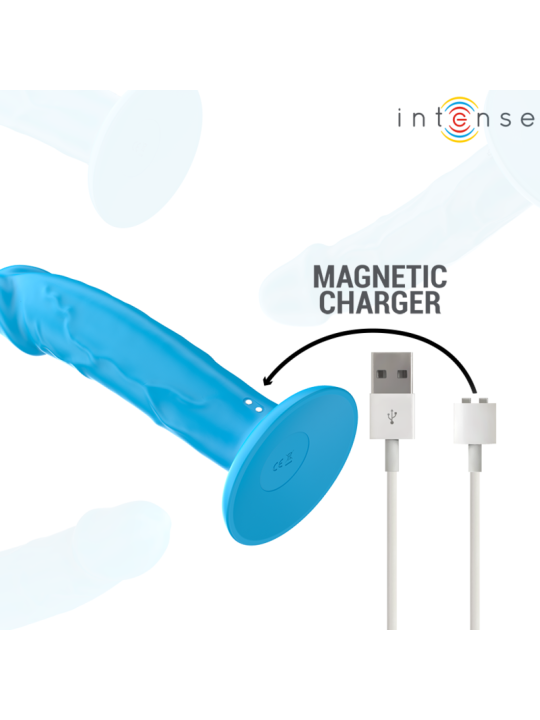 INTENSE PHOEBE VIBRADOR REALISTICO 10 VIBRACIONES AZUL CONTROL REMOTO