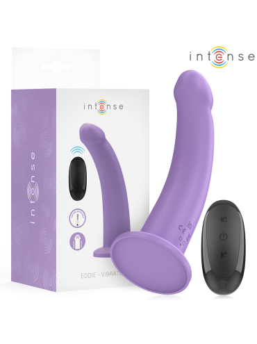 INTENSE EDDIE VIBRADOR 175 CM 10 VIBRACIONES MORADO CONTROL REMOTO