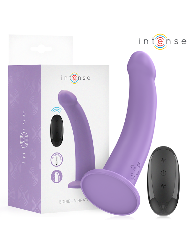 INTENSE EDDIE VIBRADOR 175 CM 10 VIBRACIONES MORADO CONTROL REMOTO