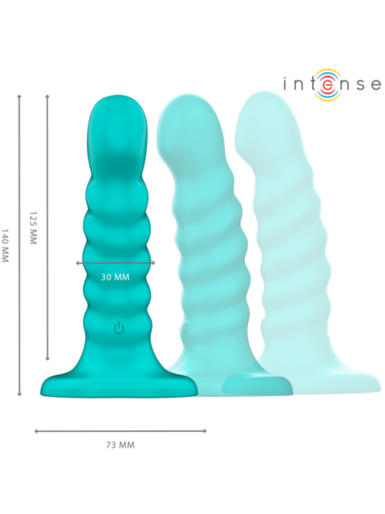 INTENSE BUFFY VIBRADOR TALLA S DISENO EN ESPIRAL 10 VIBRACIONES AZUL CONTROL REMOTO