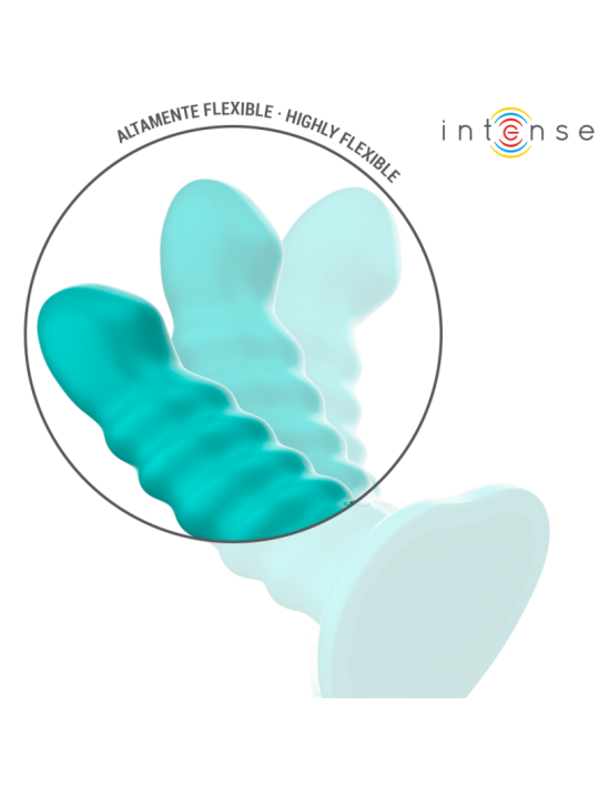 INTENSE BUFFY VIBRADOR TALLA S DISENO EN ESPIRAL 10 VIBRACIONES AZUL CONTROL REMOTO