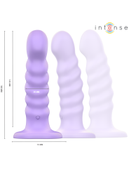 INTENSE BRENDA VIBRADOR TALLA M DISENO EN ESPIRAL 10 VIBRACIONES MORADO CONTROL REMOTO